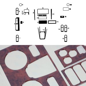 Volkswagen Golf IV Dashboard Kit - Omac - 21 Pcs. - Wooden - '97-'03